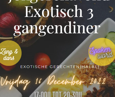 JONGERENAVOND vrijdag 16 december. Meld je aan!